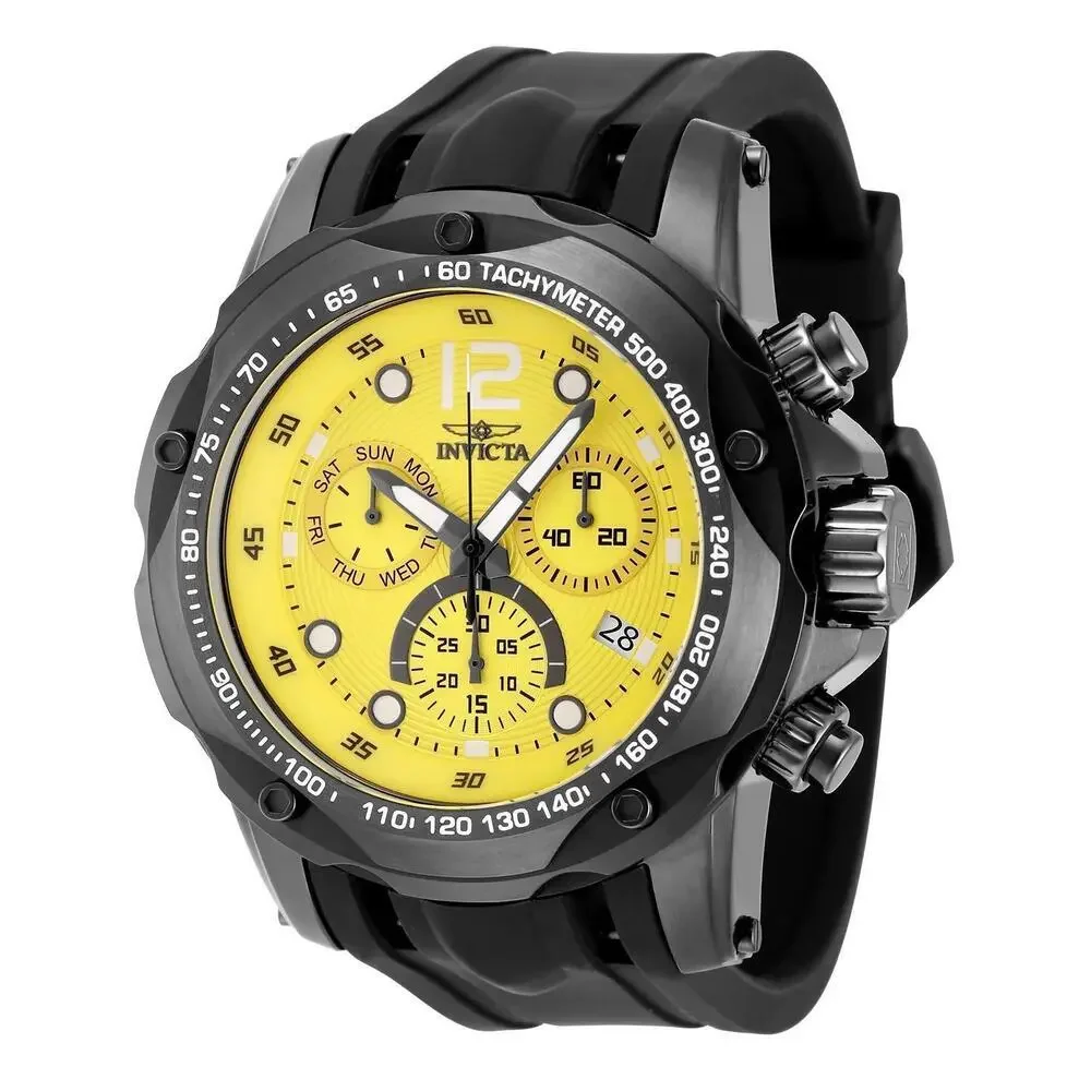 NWT Invicta 48908 Speedway | Quartz | Yellow | Men's Watch